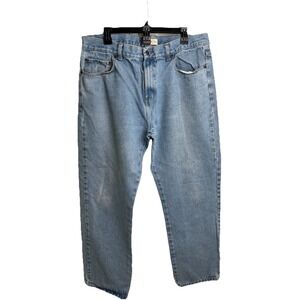 Ruff Hewn Denim Jeans Men's 38x32 Blue 5-Pocket Straight Leg Regular Fit Cotton
